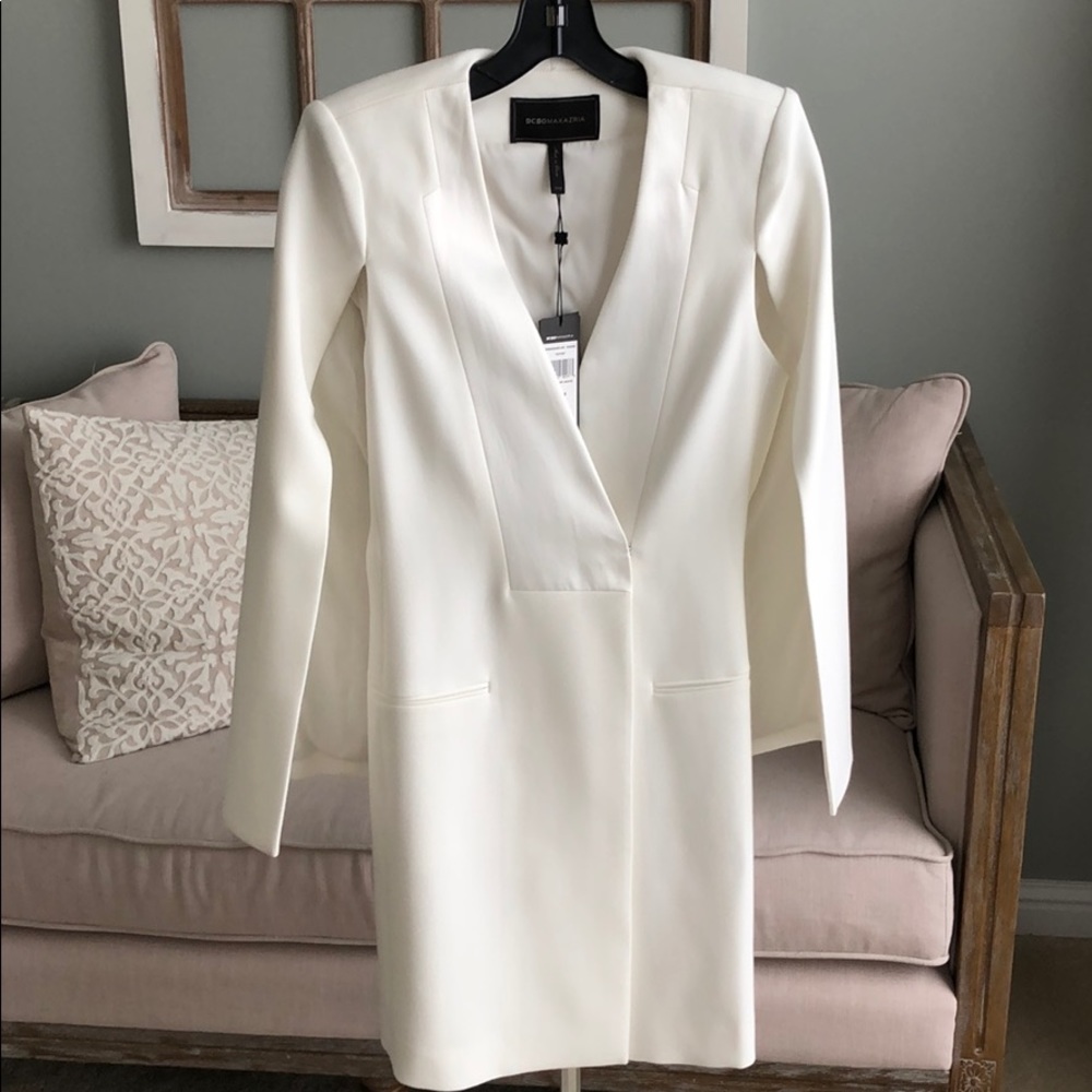 BCBG Ivory Cape Dress
